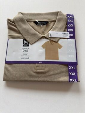 NWT Member's Mark Men's Stretch Pique Short-Sleeve Polo Size 2XL (KB4)